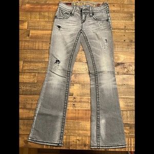 Rock Revival Jeans Women Size 26 Black Washed
